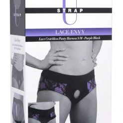 Strap U Lace Envy Crotchless Panty Harness - L-XL