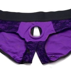 Strap U Lace Envy Crotchless Panty Harness - L-XL