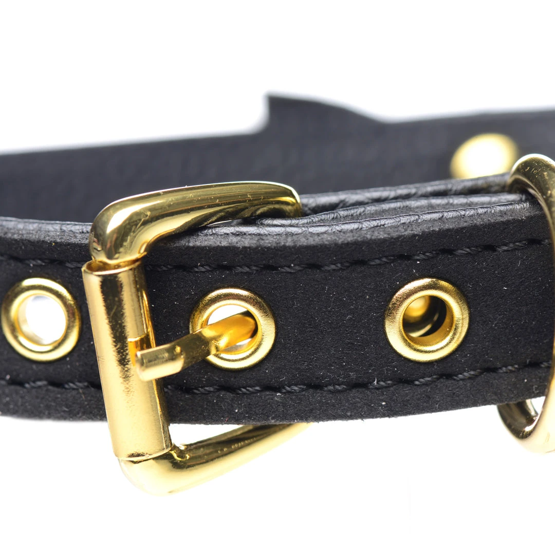 Master Series BDSM Golden Kitty Cat Bell Collar - /Gold 4 Master Series BDSM Golden Kitty Cat Bell Collar - /Gold