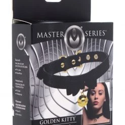 Master Series BDSM Golden Kitty Cat Bell Collar - /Gold 12 Master Series BDSM Golden Kitty Cat Bell Collar - /Gold