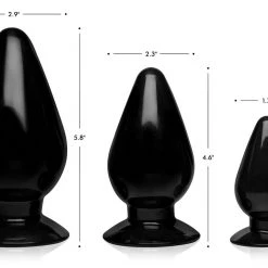 Master Series Triple Cones 3 Piece Anal Plug Set -