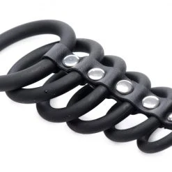 Strict BDSM 6 Ring Silicone Chastity Device