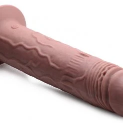 Thump It 7X Remote Control Vibrating And Thumping Dildo - Dark