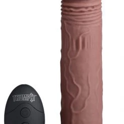 Thump It 7X Remote Control Vibrating And Thumping Dildo - Dark