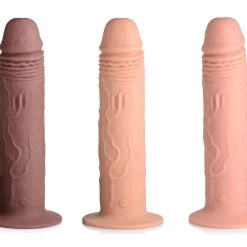 Thump It 7X Remote Control Vibrating And Thumping Dildo - Dark