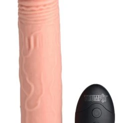 Thump It 7X Remote Control Vibrating And Thumping Dildo - Dark
