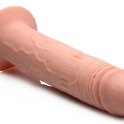 Thump It 7X Remote Control Vibrating And Thumping Dildo - Dark