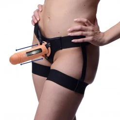 Thump It 7X Remote Control Vibrating And Thumping Dildo - Dark