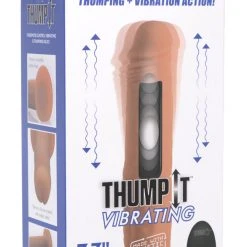 Thump It 7X Remote Control Vibrating And Thumping Dildo - Dark