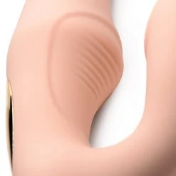 Strap U Dildos & Strap-Ons 15X U-Pulse Silicone Pulsating And Vibrating Strapless Strap-on With Remote - Blush