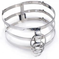 Master Series BDSM Trinity Stainless Steel Locking Collar