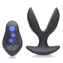 Zeus Electrosex BDSM 64X Electro-Spread Vibrating And Estim Silicone Butt Plug