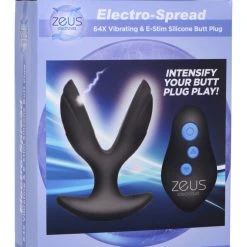 Zeus Electrosex BDSM 64X Electro-Spread Vibrating And Estim Silicone Butt Plug