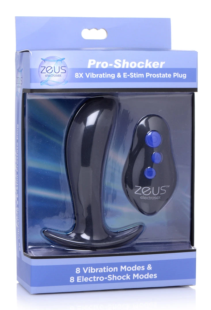 Zeus Electrosex 64X Pro-Shocker Vibrating And E-stim Prostate Plug BDSM 6 Zeus Electrosex 64X Pro-Shocker Vibrating And E-stim Prostate Plug BDSM