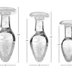 Booty Sparks Glow-In-The-Dark Glass Anal Plug - Large