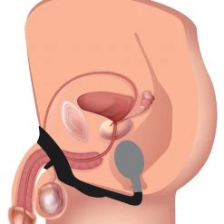 Alpha-Pro 10X P-Bomb Silicone Cock And Ball Ring With Vibrating Anal Plug