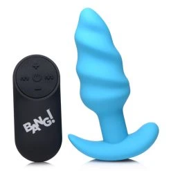 Bang Remote Control 21X Vibrating Silicone Swirl Butt Plug -