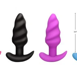 Bang Remote Control 21X Vibrating Silicone Swirl Butt Plug -