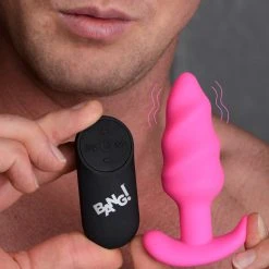 Bang Remote Control 21X Vibrating Silicone Swirl Butt Plug -