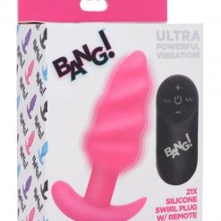 Bang Remote Control 21X Vibrating Silicone Swirl Butt Plug -