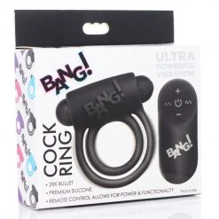 Bang Remote Control 28X Vibrating Cock Ring And Bullet -