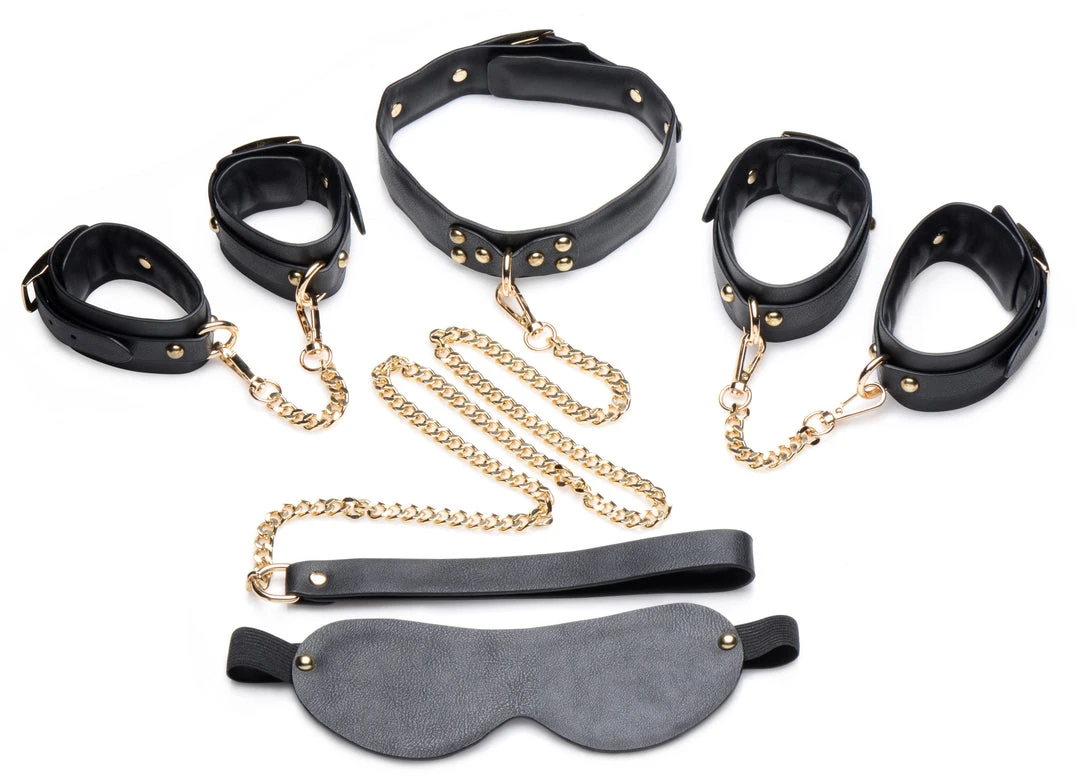 Master Series Gold Submission Bondage Kit BDSM 5 Master Series Gold Submission Bondage Kit BDSM