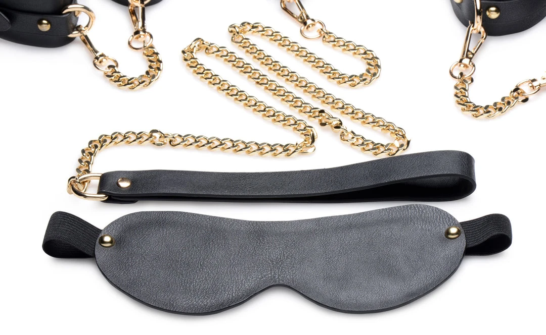Master Series Gold Submission Bondage Kit BDSM 8 Master Series Gold Submission Bondage Kit BDSM