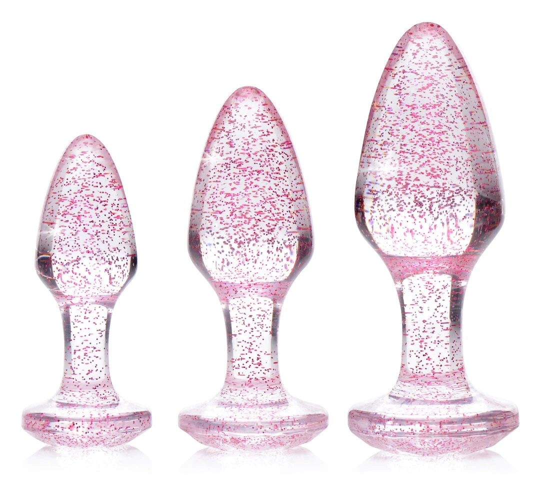 Booty Sparks Glitter Gem Anal Plug Set - 1 Booty Sparks Glitter Gem Anal Plug Set -