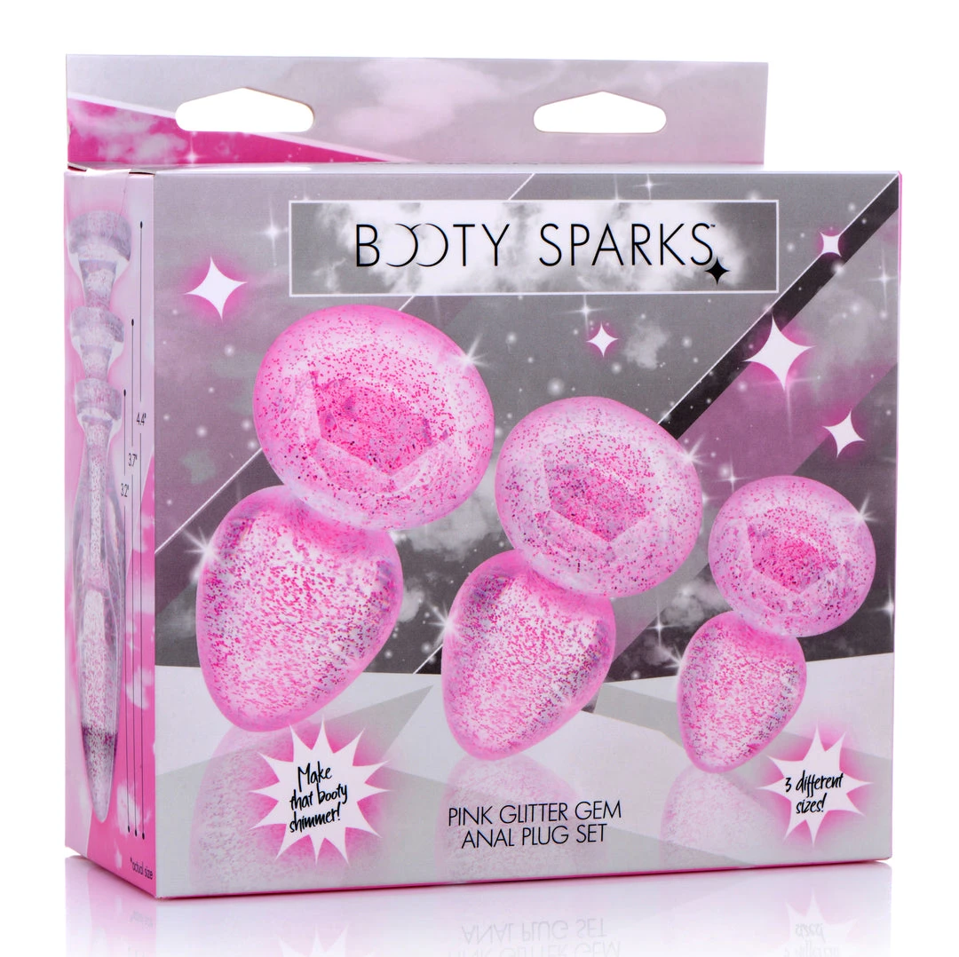 Booty Sparks Glitter Gem Anal Plug Set - 7 Booty Sparks Glitter Gem Anal Plug Set -