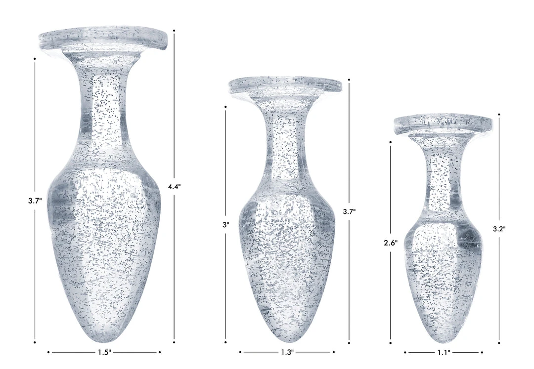 Booty Sparks Glitter Gem Anal Plug Set - 14 Booty Sparks Glitter Gem Anal Plug Set -