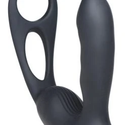 Alpha-Pro 7X P-Strap Milking And Vibrating Prostate Stimulator With Cock And Ball Harness