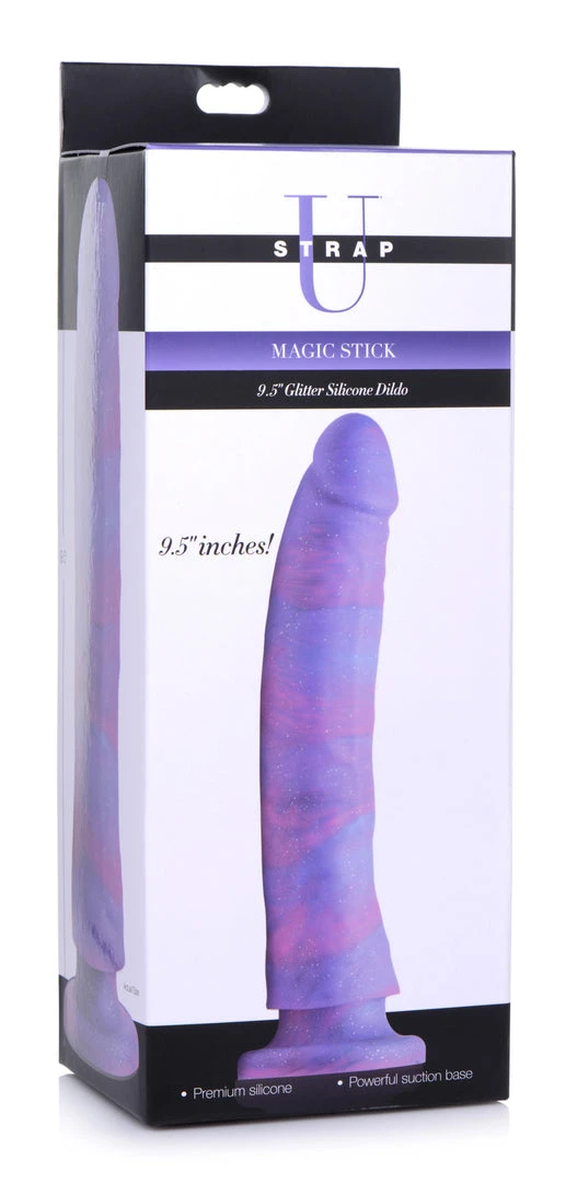 Strap U Magic Stick Glitter Silicone Dildo - 9.5 Inch Dildos & Strap-Ons 8 Strap U Magic Stick Glitter Silicone Dildo - 9.5 Inch Dildos & Strap-Ons