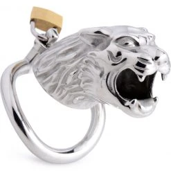 Master Series BDSM Tiger King Locking Chastity Cage