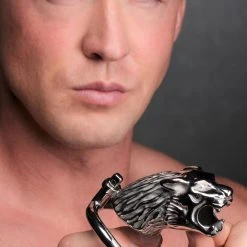 Master Series BDSM Tiger King Locking Chastity Cage