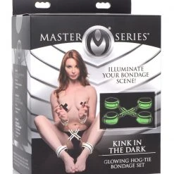 Master Series Kink In The Dark Glowing Hog Tie Bondage Set BDSM