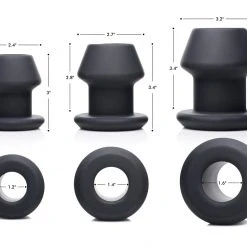 Master Series Gape-Grommets 3 Piece Hollow Silicone Anal Dilator Set
