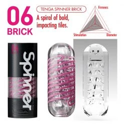 Tenga Spinner - 06 Brick Stroker Penis Pleasure