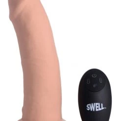 Swell 7X Inflatable And Vibrating Remote Control Silicone Dildo - 7 Inch