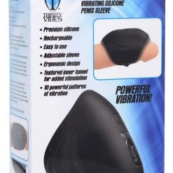 Trinity Vibes 10X Pleasure Stroke Vibrating Silicone Penis Sleeve