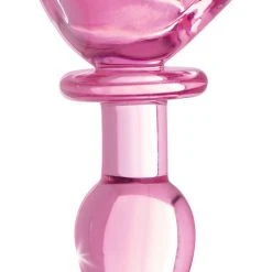 Booty Sparks Rose Glass Anal Plug - Large