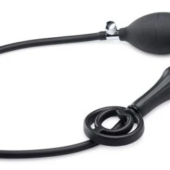 Master Series Devils Rattle Inflatable Silicone Anal Plug With Cock And Ball Ring
