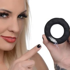 Zeus Electrosex BDSM E-Stim Pro Silicone Vibrating Cock Ring With Remote Control