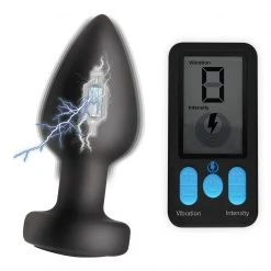 Zeus Electrosex E-Stim Pro Silicone Vibrating Anal Plug With Remote Control