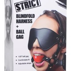 Strict Blindfold Harness And Ball Gag