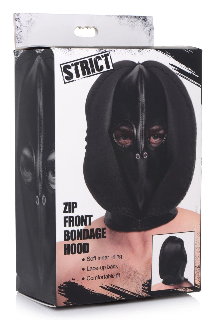 Strict Zip Front Bondage Hood BDSM 5 Strict Zip Front Bondage Hood BDSM