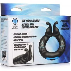 Trinity Vibes 10X Cobra Dual Stimulation Silicone Cock Ring