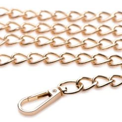 Master Series BDSM Leashed Lover Black And Gold Chain Leash