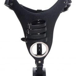 Strict BDSM Male Chastity Harness With Silicone Anal Plug