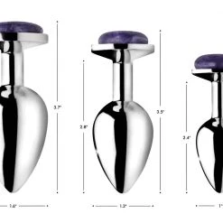 Booty Sparks Genuine Amethyst Gemstone Anal Plug - Large 16 Booty Sparks Genuine Amethyst Gemstone Anal Plug - Large