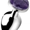 Booty Sparks Genuine Amethyst Gemstone Anal Plug - Large